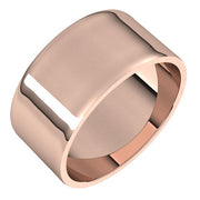 14K Rose 9 mm Flat Ultra Light Band Size 15.5