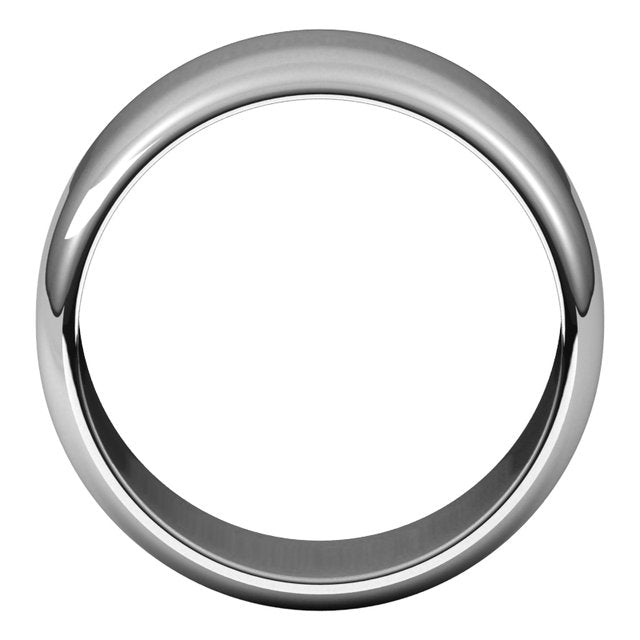 Sterling Silver 10 mm Half Round Band Size 11
