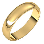 14K Yellow 4.5 mm Half Round Band Size 7.5