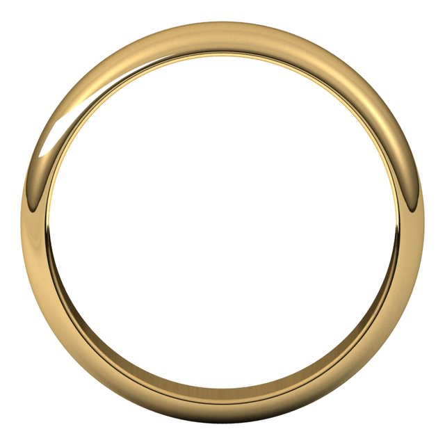 14K Yellow 4.5 mm Half Round Band Size 7.5