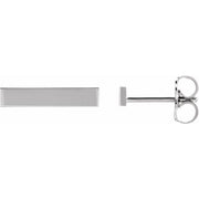 Sterling Silver Engravable Bar Earrings