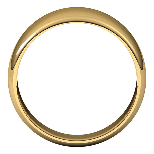 14k Yellow 10 Mm Tapered Half Round Band Size 8