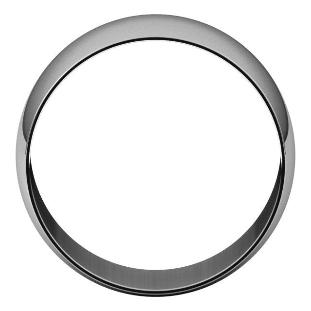 14k White 10 Mm Ultra-lightweight Half Round Band Size 8.5