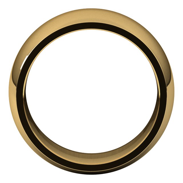 14k Yellow 10 Mm Comfort-fit Half Round Band Size 12