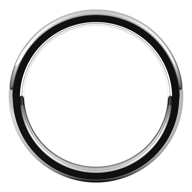 14k White 2.5 Mm Comfort Fit Edge Band Size 7