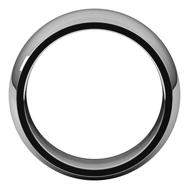14k White 9 Mm Half Round Comfort Fit Band Size 8
