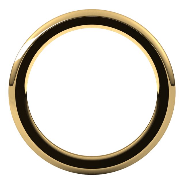 14k Yellow 1.5 Mm Heavyweight Comfort-fit Half Round Band Size 7