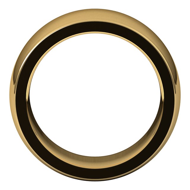 14K Yellow 10 mm Half Round Comfort Fit Heavy Band Size 9