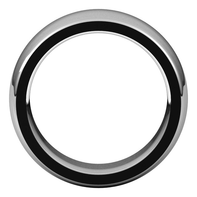 14k White 8 Mm Half Round Comfort Fit Heavy Band Size 11.5