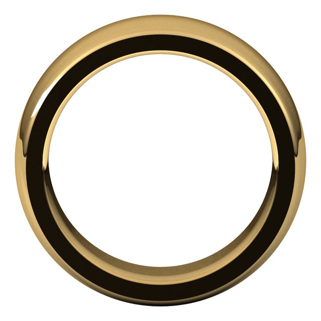 14k Yellow 8 Mm Half Round Comfort Fit Heavy Band Size 10