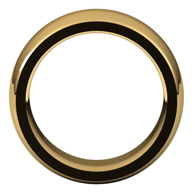 14k Yellow 9 Mm Heavyweight Comfort-fit Half Round Band Size 12.5