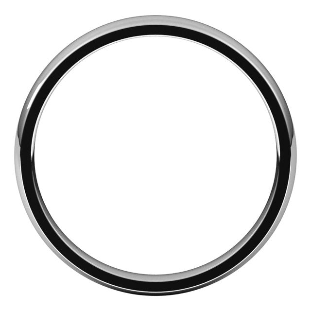 Continuum Sterling Silver 3 Mm Half Round Comfort Fit Light Band Size 7