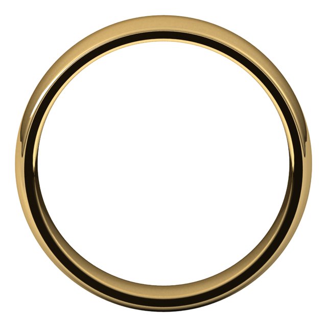 18K Yellow 5.5 mm Half Round Comfort Fit Light Band Size 9.5
