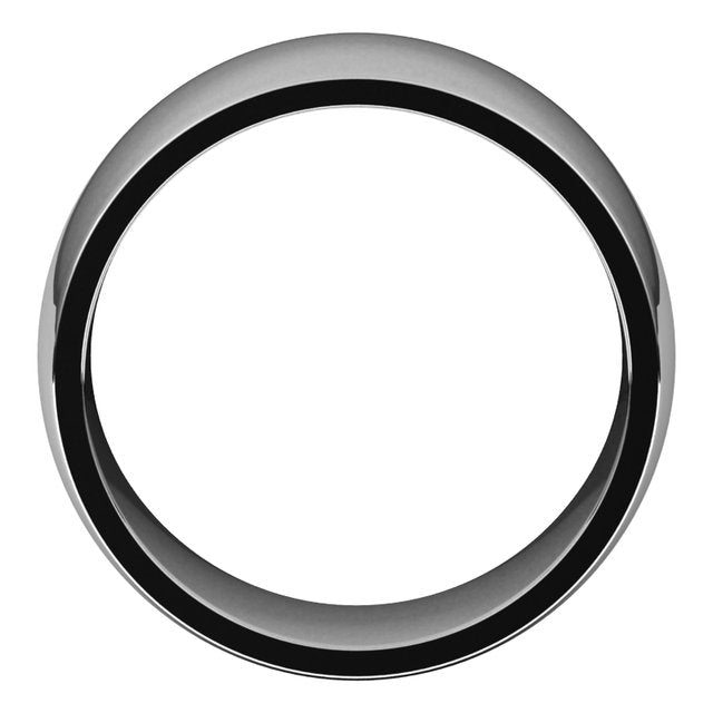 Sterling Silver 10 Mm Half Round Comfort Fit Light Band Size 6.5