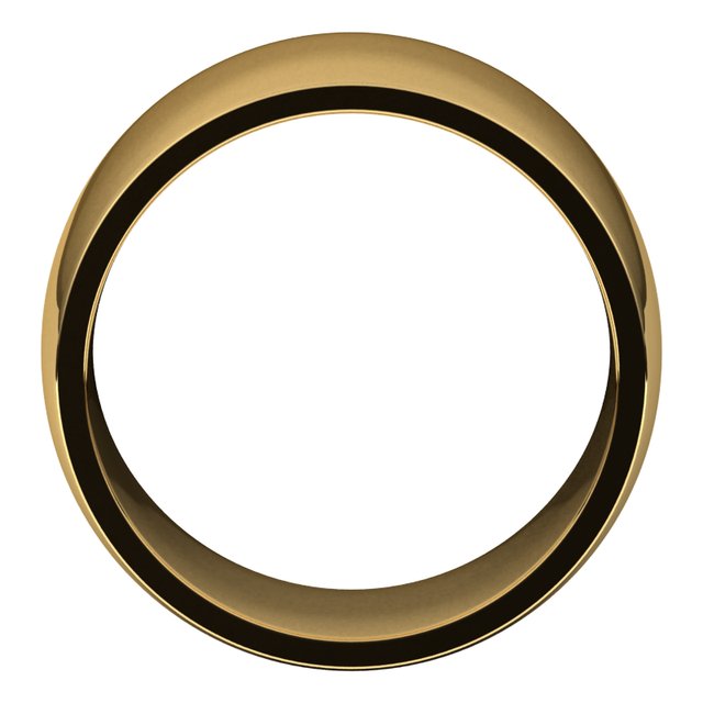 14k Yellow 12 Mm Half Round Comfort Fit Light Band Size 11