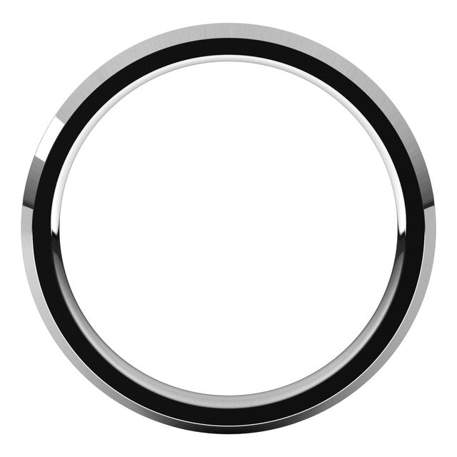 14k White 2.5 Mm Knife Edge Comfort Fit Band Size 9.5