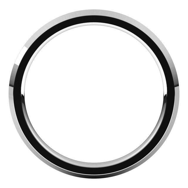 14K White 2 mm Knife Edge Comfort Fit Band Size 7.5