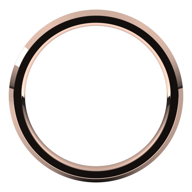 14K Rose 2 mm Knife-Edge Comfort-Fit Band Size 3.5