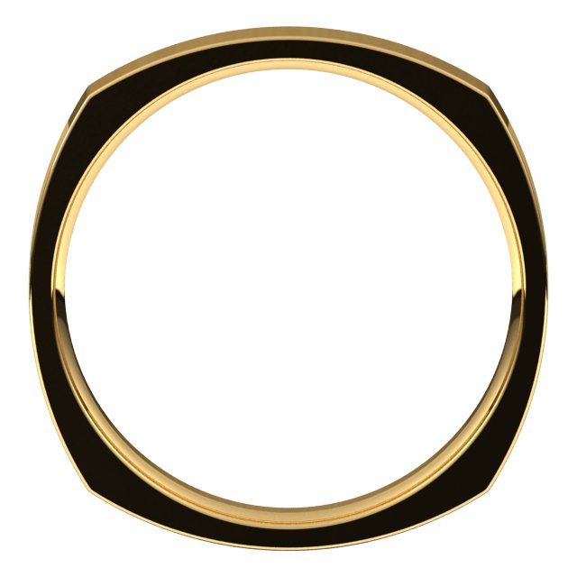 14K Yellow 3 mm Square Comfort Fit Band Size 9