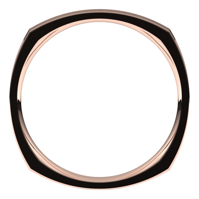 14K Rose 2 mm Square Comfort Fit Band Size 8
