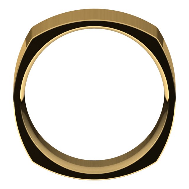 14K Yellow 10 mm Square Comfort Fit Band Size 9