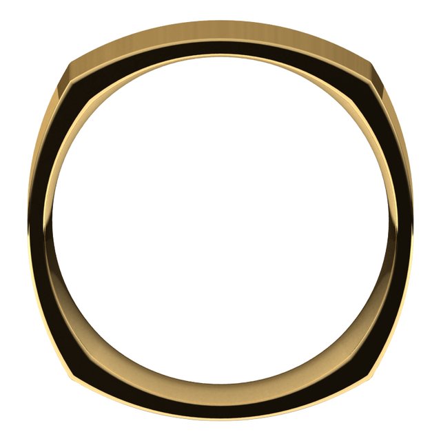 14k Yellow 8 Mm Square Comfort Fit Band Size 9
