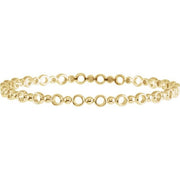 14K Yellow 4.4 mm Geometric Bangle 7' Bracelet