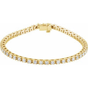 14k Yellow 3 3/8 Ctw Natural Diamond Line 7' Bracelet