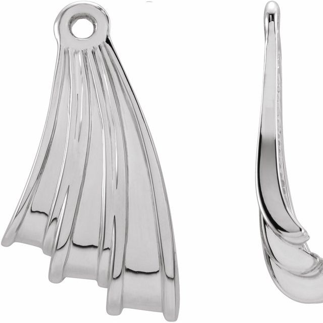 14k White Freeform Earring Jackets