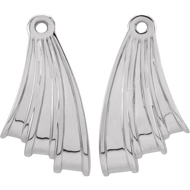 14k White Freeform Earring Jackets