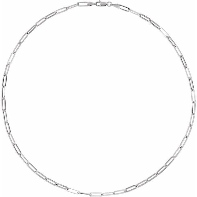Sterling Silver 3.85 mm Paperclip-Style 7' Chain