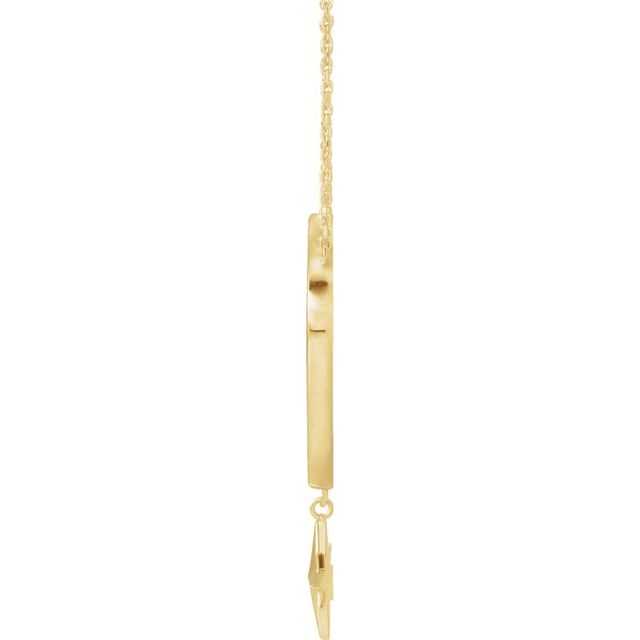 14K Yellow 23.8x15.7 mm Miraculous Mary 18' Necklace