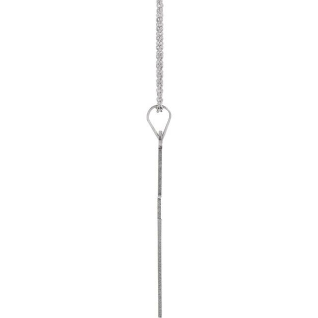 Sterling Silver 28 X 18 Mm Cross 18' Necklace