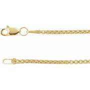 14K Yellow 1.8 mm Rounded Box 7' Chain