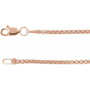 14K Rose 1.8 mm Rounded Box 20' Chain