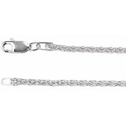 Sterling Silver 2.25 mm Wheat 24' Chain
