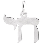 14K White Chai Pendant