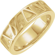 14K Yellow 7 mm Nature-Inspired Band Size 9