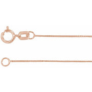 14K Rose .55 mm Box 16' Chain