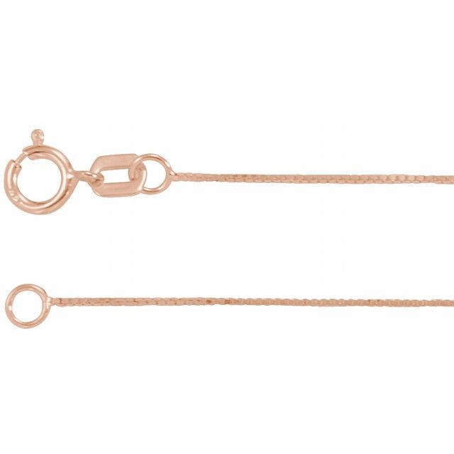 14K Rose .55 mm Box 16' Chain