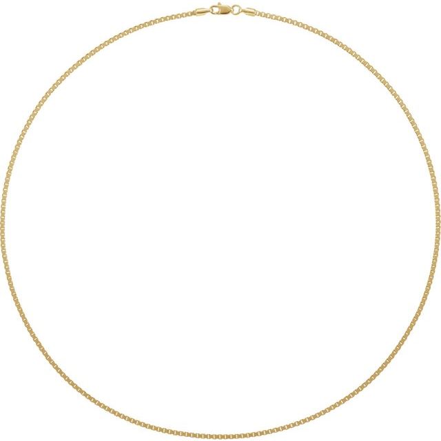 14K Yellow 1.82 mm Box 7' Chain