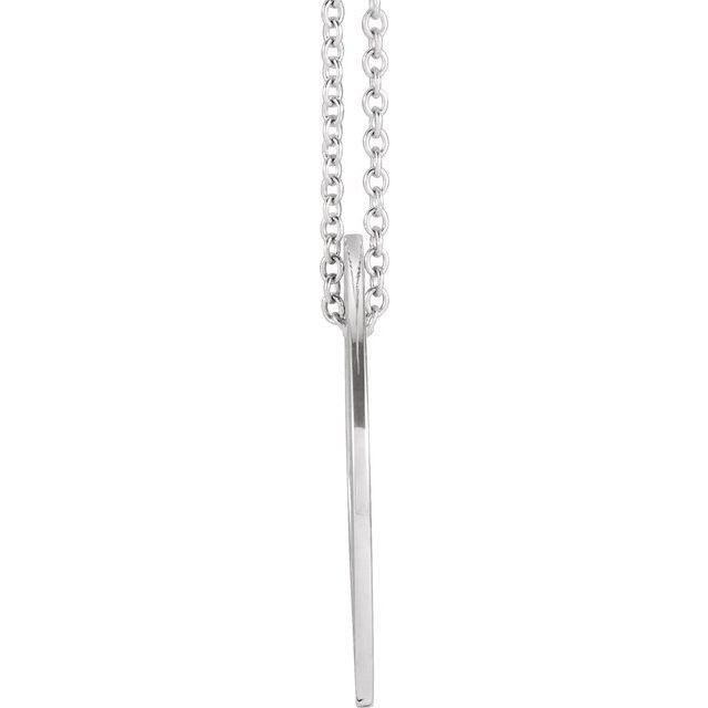 Sterling Silver Faith, Hope, Love Pierced Loop 16-18' Necklace