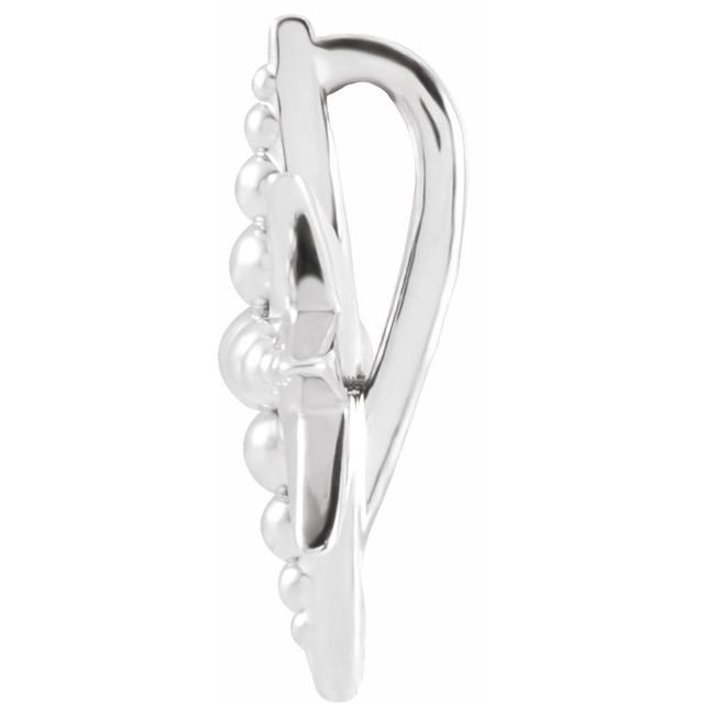 14K White Beaded Star Pendant