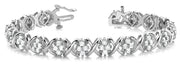 In Line Xo" 4 Stone Bracelet                                                                       "