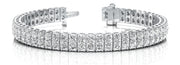 2 Stone Vertical Bar Link Bracelet