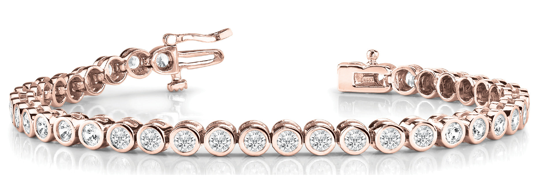 Bezel Set In Line Tennis Bracelet