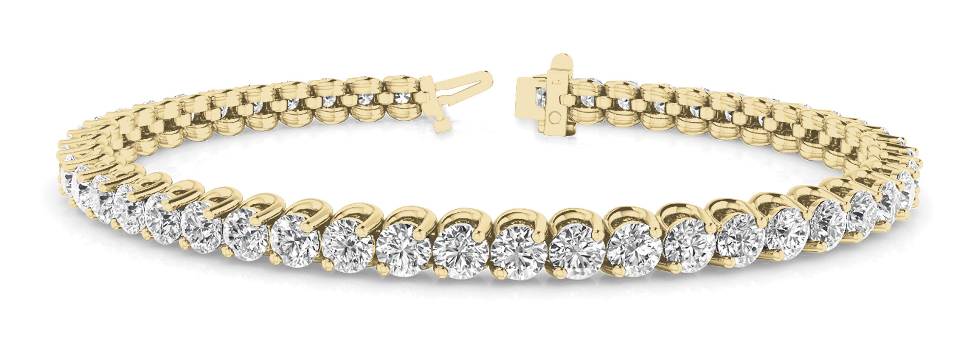 2 Prong Inline Wire Tennis Bracelet