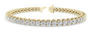 2 Prong Inline Wire Tennis Bracelet
