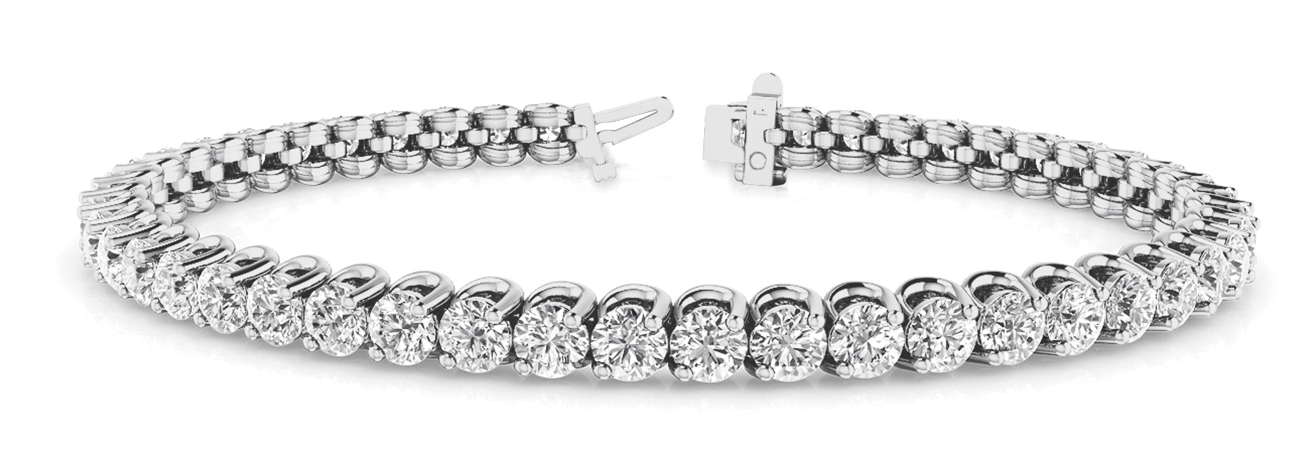 2 Prong Inline Wire Tennis Bracelet