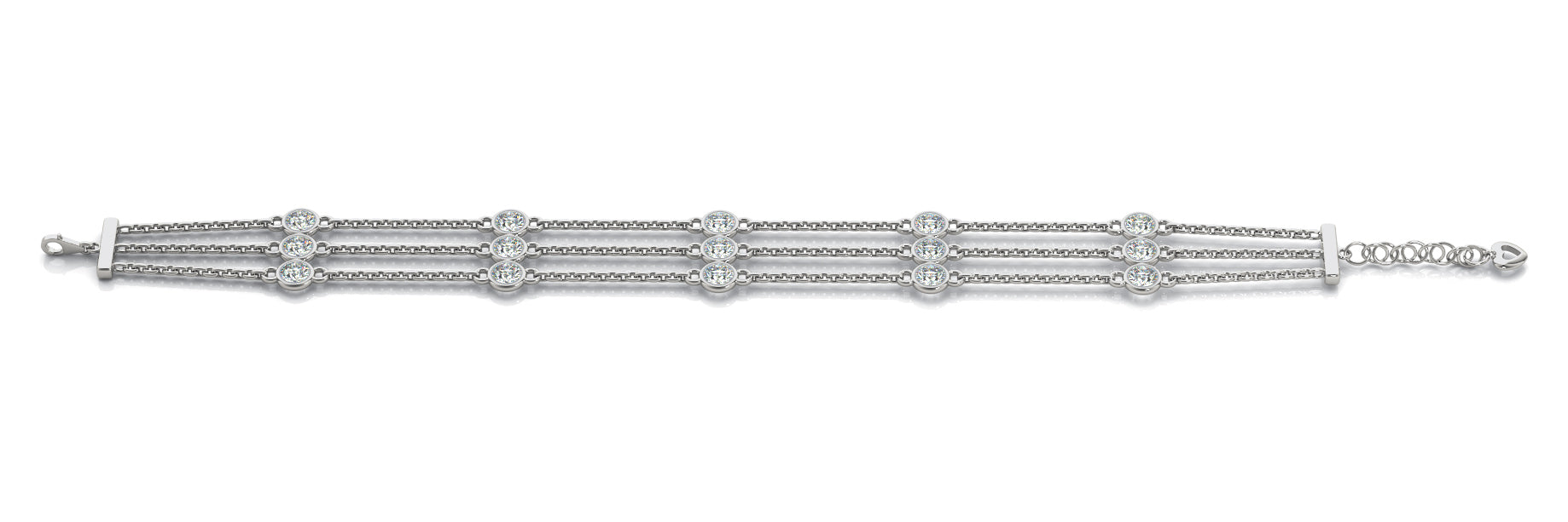 3 Row Diamonds Diamond & Chain